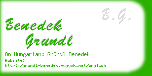 benedek grundl business card