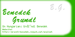 benedek grundl business card